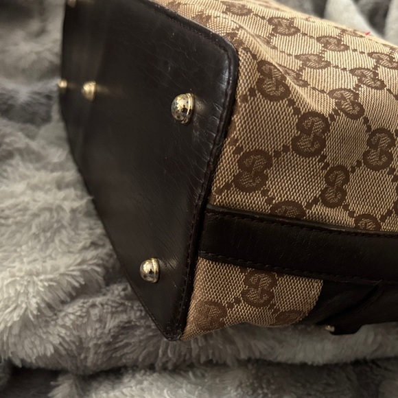 Gucci Tan and Black Signature Tote - Picture 5 of 12